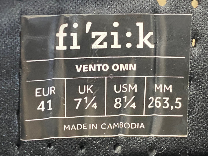KA892 フィジーク fizik VENTO OMN ビンディングシューズ 黒 BOA EU41 SPD-SL