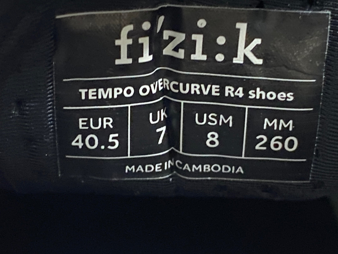 KK388 フィジーク fizik TEMPO OVERCURVE R4 SHOES ビンディングシューズ 3穴 グレー EU40 1/2