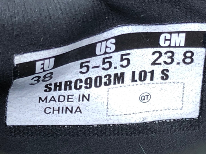 JN907 シマノ SHIMANO SH-RC903 ビンディングシューズ SPD-SL EU38 黒 ※ソール傷