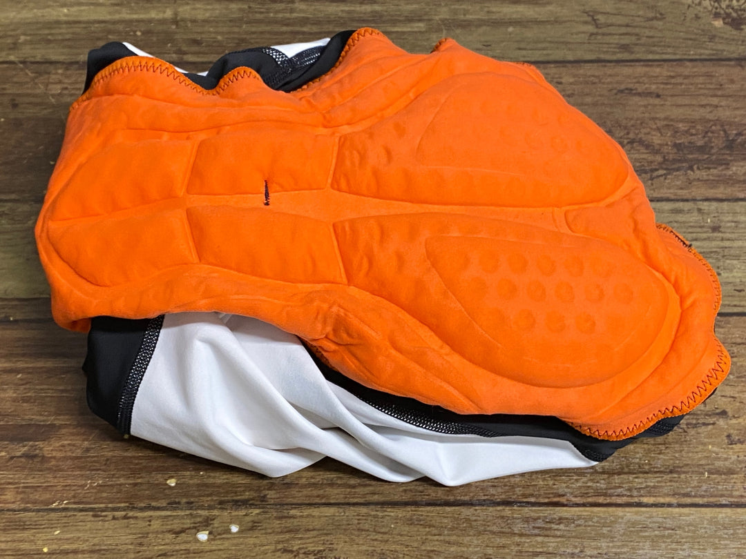 JP517 ルコックスポルティフ le coq sportif ビブショーツ L 白黒 ※スレ
