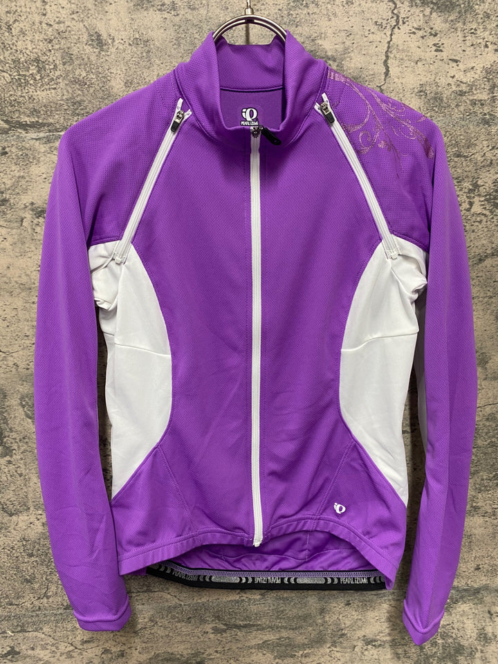 KD217 パールイズミ PEARL iZUMi UVロングスリーブジャージ 半袖/長袖 サイクルジャージ  着脱式 紫 M