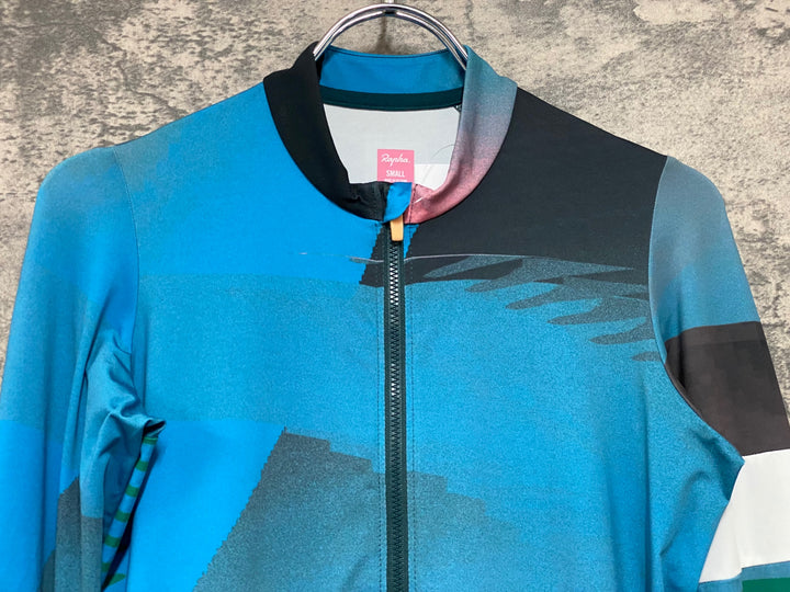 JD733 ラファ Rapha S/H PT LS TRAINING JERSEY 長袖 サイクルジャージ 総柄 S