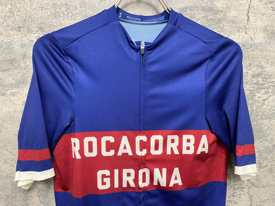 KB847 ROCACORBA GIRONA 半袖 サイクルジャージ 紺 S