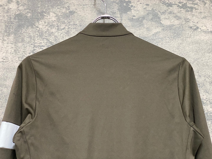 JK768 ラファ Rapha MEN'S CORE THERMAL LONG SLEEVE JERSEY 長袖 サイクルジャージ オリーブ S 裏起毛