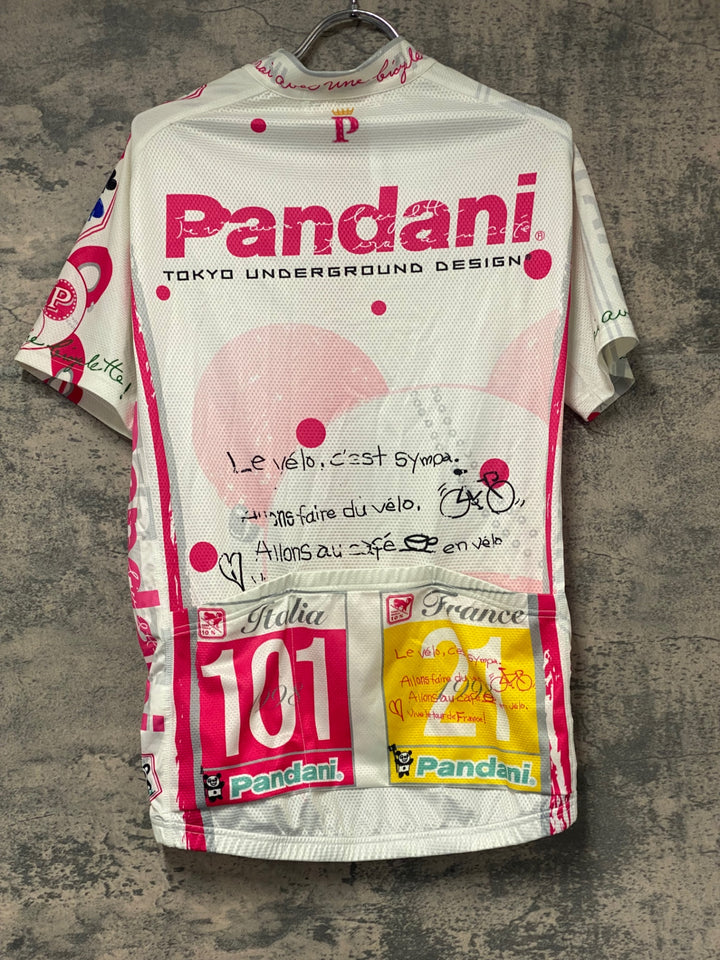 KK006 パンダーニ Pandani 半袖 サイクルジャージ 白 L