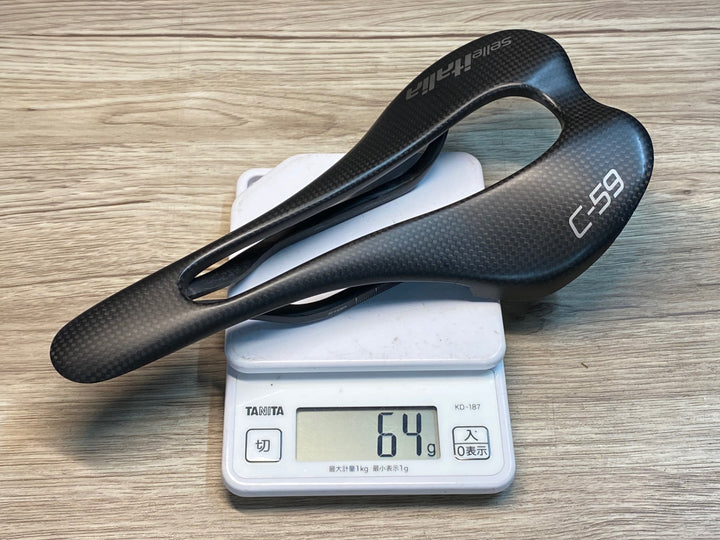 JC977 セライタリア selle ITALIA C-59 カーボンサドル カーボンレール 130mm ※座面後端にクラックあり