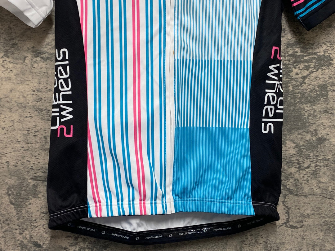 KL673 パールイズミ PEARL iZUMi 半袖 サイクルジャージ 白黒 L レディース