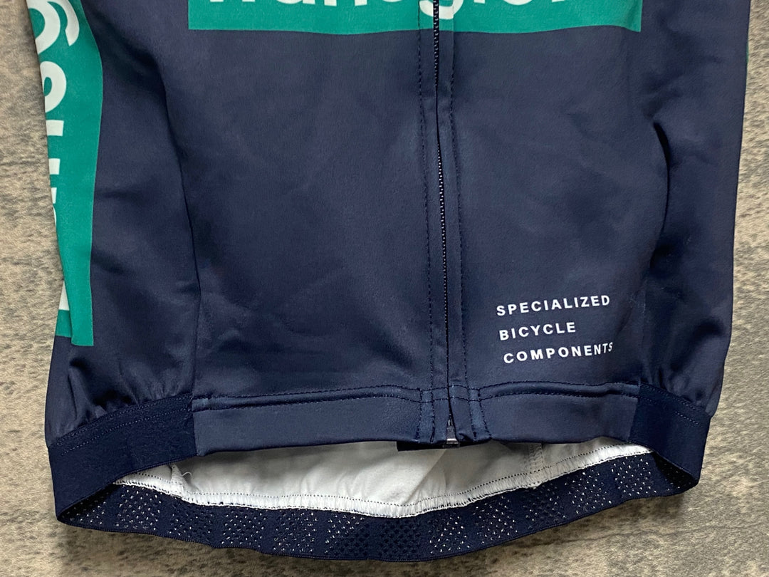 JT596 スペシャライズド SPECIALIZED 長袖 サイクルジャージ 白 紺 XS 裏起毛 BORA hansgrohe