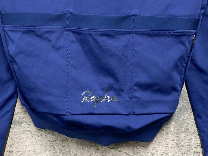 JW054 ラファ Rapha CORE LONG SLEEVE JERSEY 長袖サイクルジャージ 紺 S 裏起毛