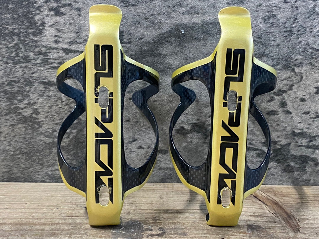 KE348 スパカズ SUPACAZ FLY CAGE CARBON カーボン ボトルケージ 黒金 2個セット
