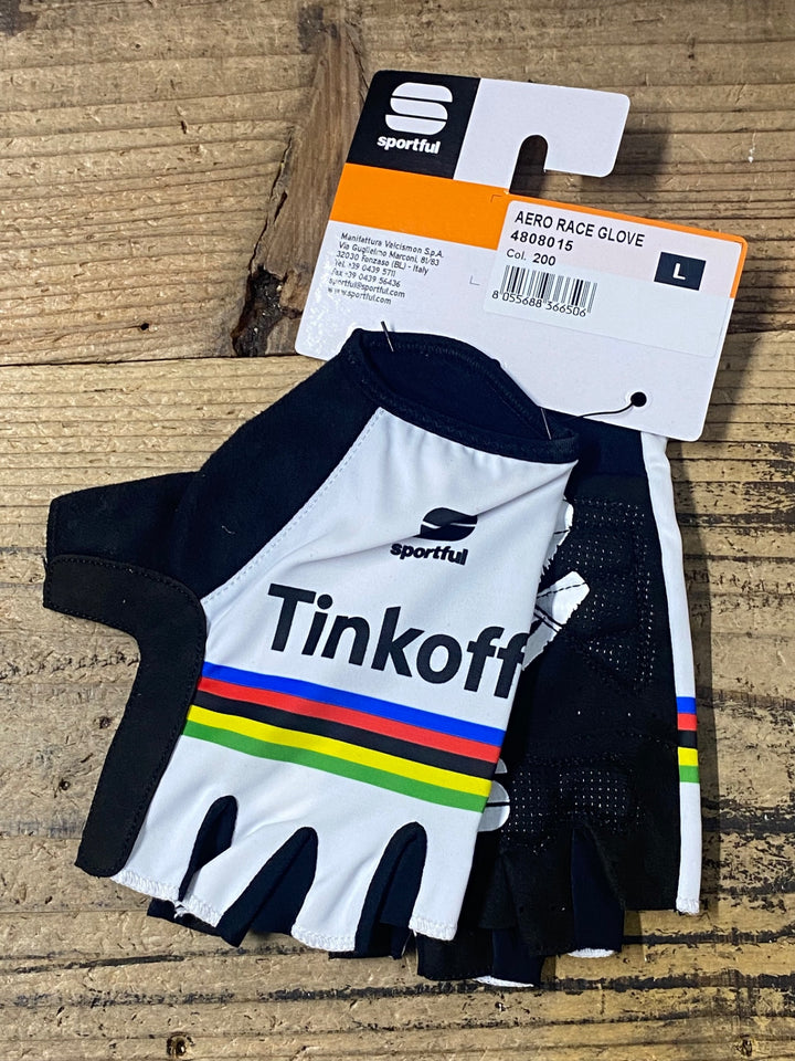 KJ798 スポーツフル sportful 指切り グローブ 白 黒 L TINKOFF
