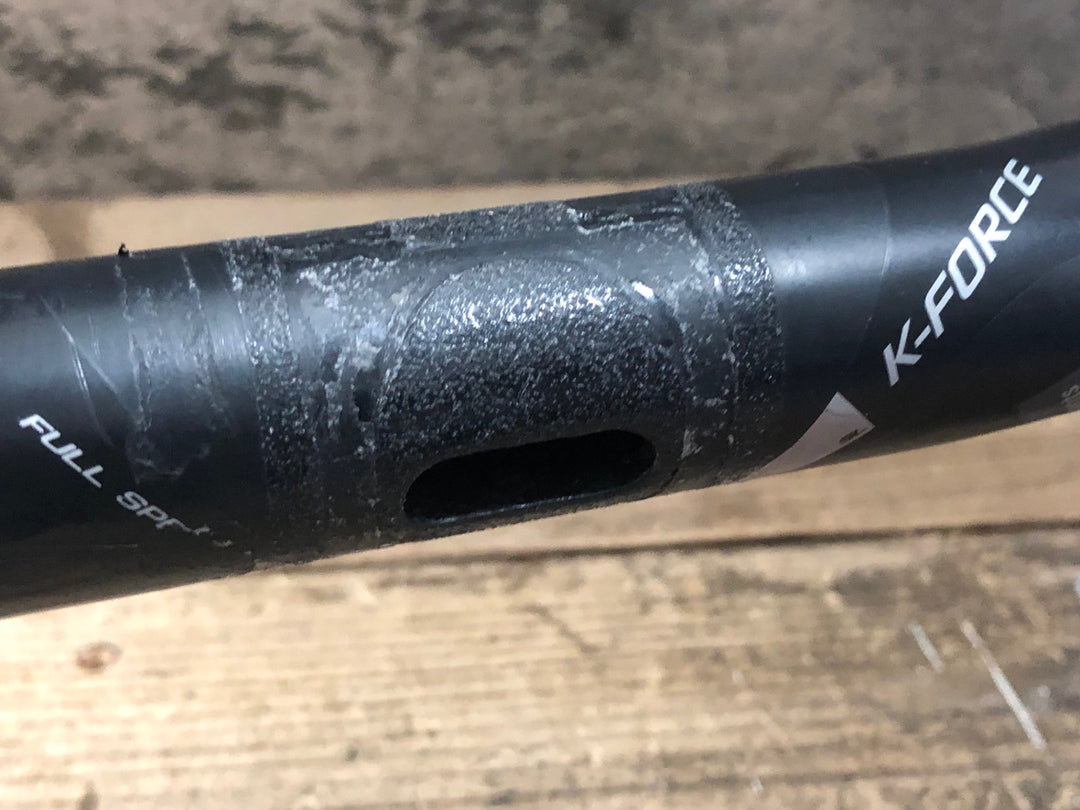 JS412 FSA K-FORCE カーボン ドロップハンドル Φ31.8 420mm ※クランプ痕凹みのためジャンク