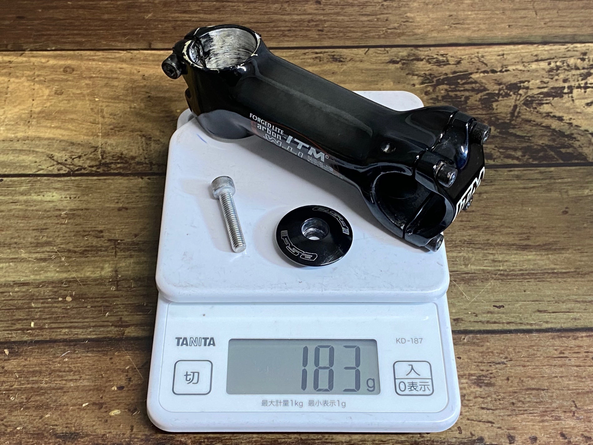 JQ429 ITM FORGED LITE CARBON STEM アルカーボンステム 黒 100mm OS