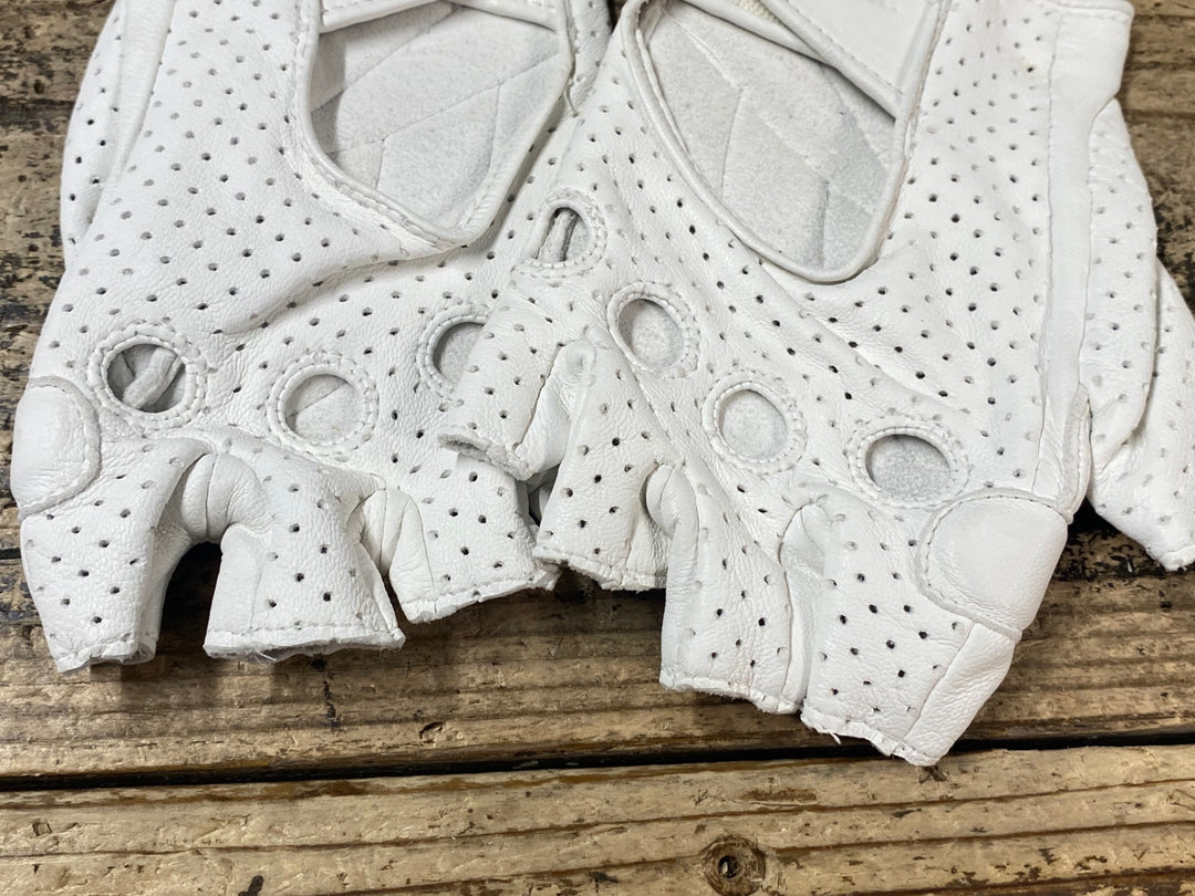 JT801 ラファ RAPHA レザー LEATHER 指切 グローブ S 白