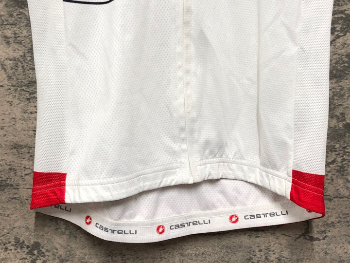 KL804 カステリ CASTELLI 半袖 サイクルジャージ 白 M