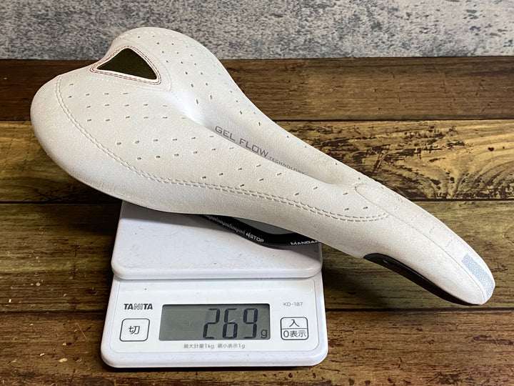 JQ426 セライタリア selle italia SLR GEL FLOW サドル 白 MANGANESEレール