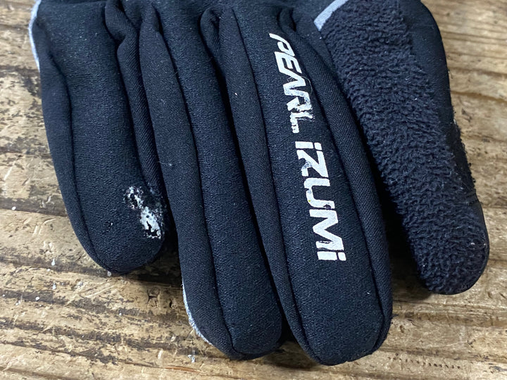 KJ041 パールイズミ PEARL iZUMi 長指 ウィンターグローブ 黒 L 裏起毛 ※擦れ