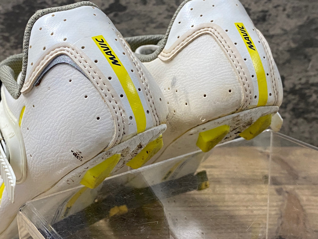 KO229 マヴィック MAVIC キシリウム KSYRIUM ELITE ビンディングシューズ 白 3穴 EU37 1/3 ※汚れ