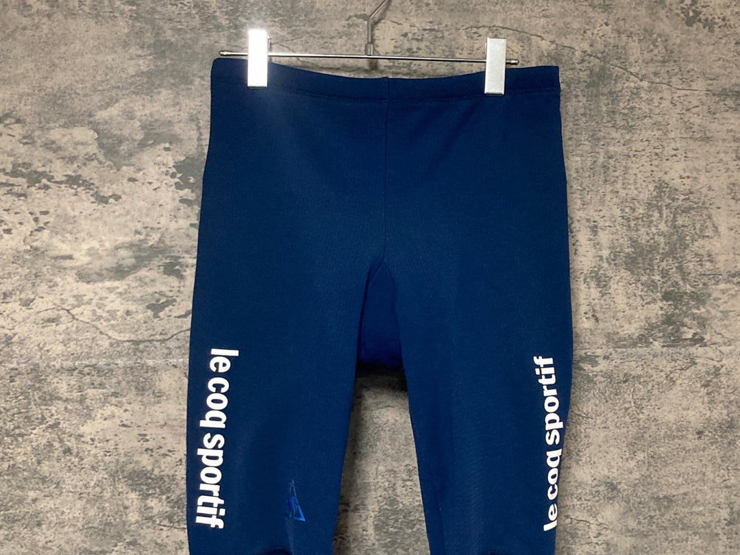 JW076 ルコックスポルティフ le coq sportif レーサータイツ ネイビー L 裏起毛