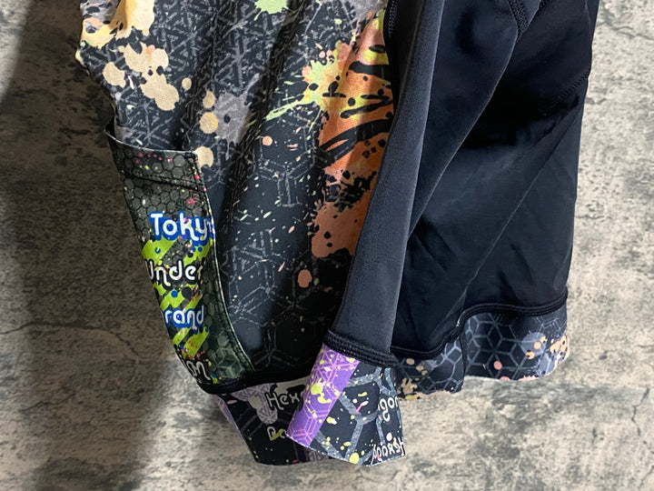 JR206 パンダーニ pandani ビブショーツ 黒オレンジ M 擦れあり