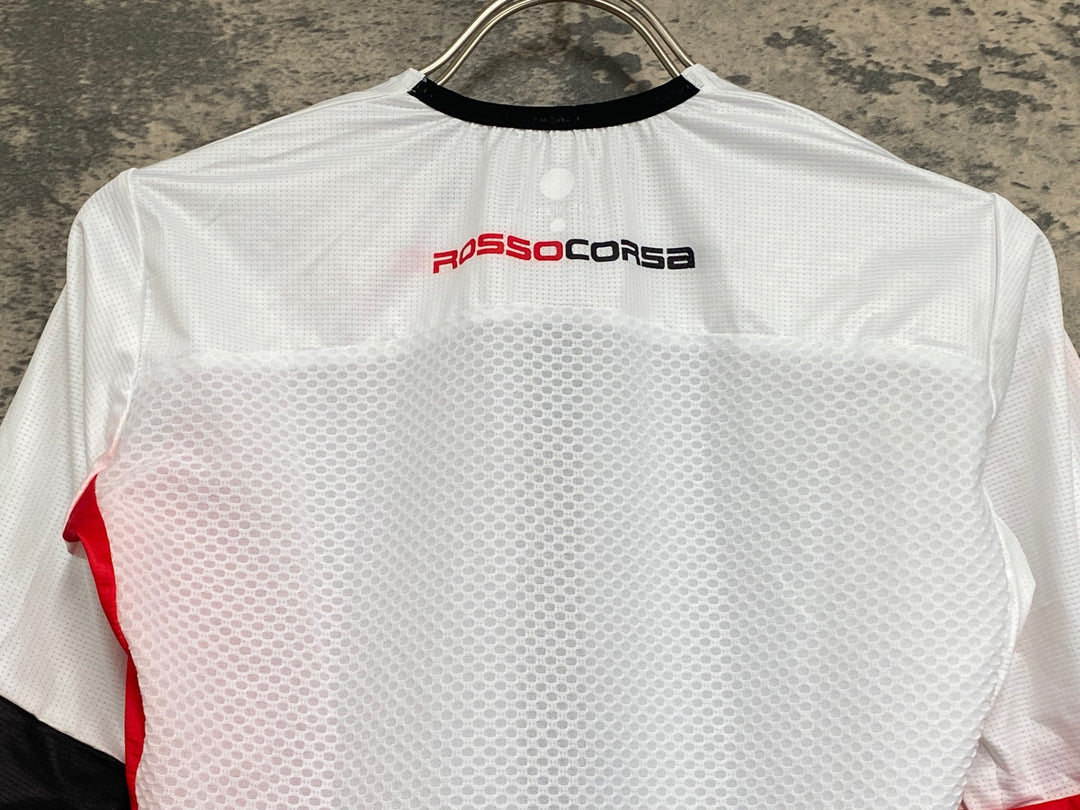 KH168 カステリ CASTELLI ロッソコルサ ROSSO CORSA 半袖 サイクルジャージ 白 M