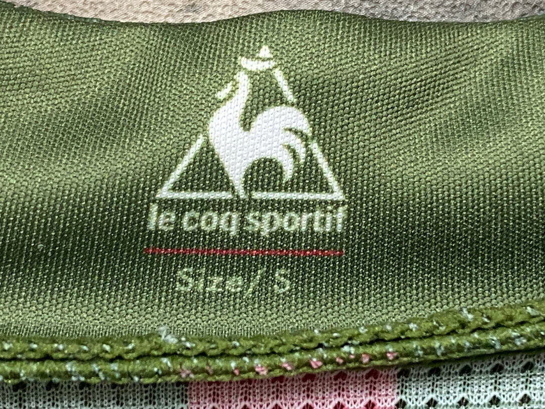 KA068 ルコックスポルティフ le coq sportif Steel 半袖 サイクルジャージ 緑 ネイビー S