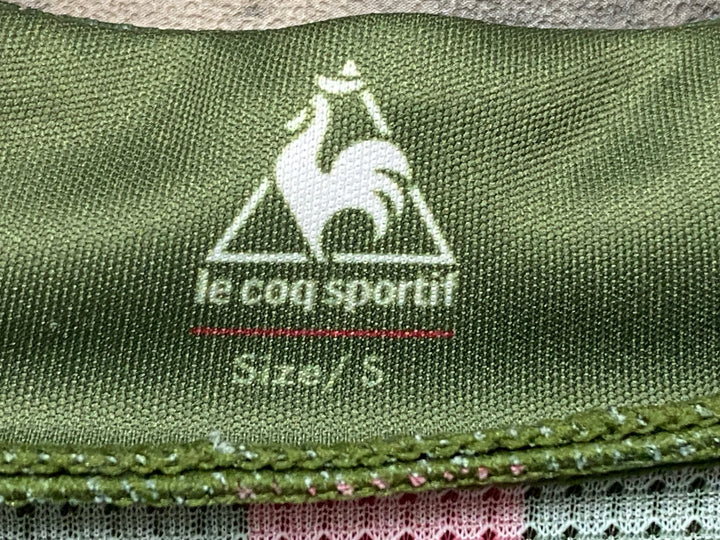 KA068 ルコックスポルティフ le coq sportif Steel 半袖 サイクルジャージ 緑 ネイビー S
