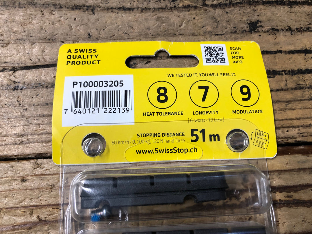 KG879 スイスストップ SwissStop Flash EVO BLACK PRINCE FOR CARBON RIMS ブレーキパッド SRAM SHIMANO用