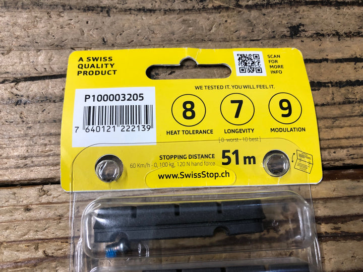 KG879 スイスストップ SwissStop Flash EVO BLACK PRINCE FOR CARBON RIMS ブレーキパッド SRAM SHIMANO用