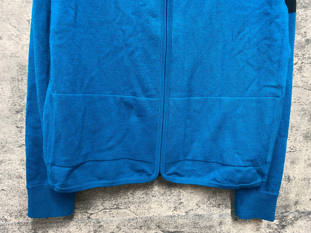 JY093 ラファ Rapha WOMEN’S MERINO ZIP TROUGH 長袖 サイクルジャージ レディース 青 M