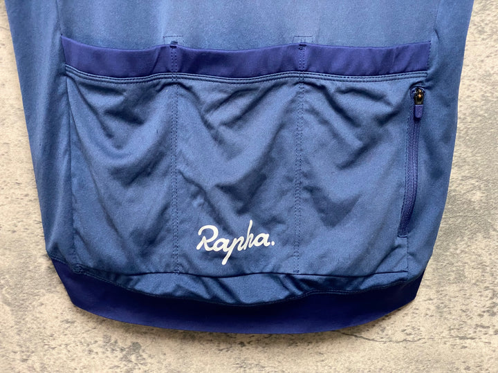 JM552 ラファ Rapha CORE JERSEY 半袖 サイクルジャージ ネイビー S ※背面ポケット小穴