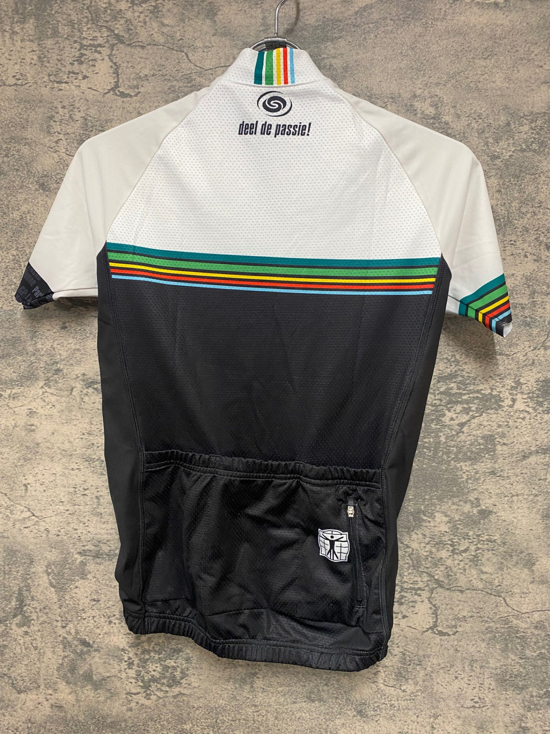 JH953 ビオレーサー BIORACER 半袖 サイクルジャージ 白黒 M