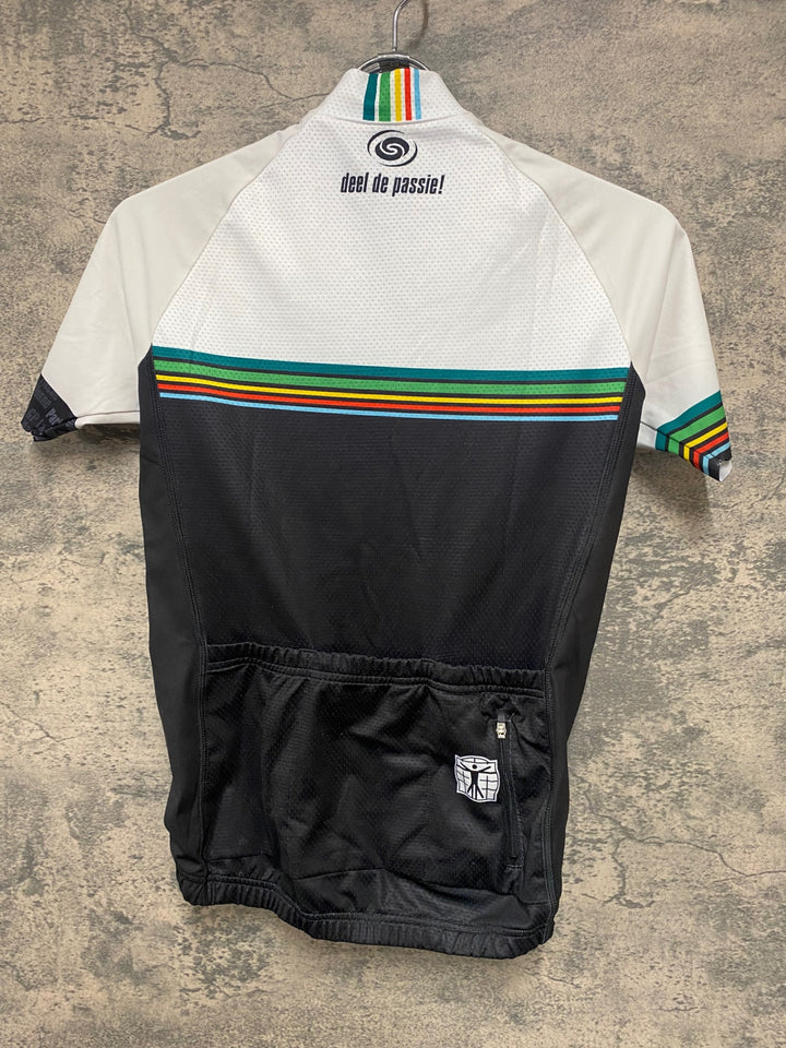 JH953 ビオレーサー BIORACER 半袖 サイクルジャージ 白黒 M