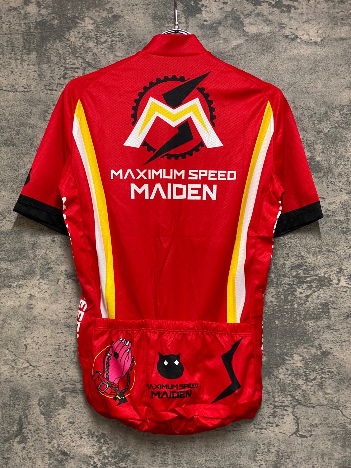 JM933 ウェイブワン WAVE ONE 半袖 サイクルジャージ 赤 M マキシマム