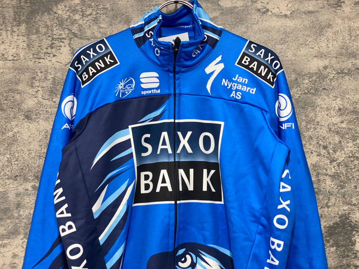 KJ808 スポーツフル sportful 長袖 サイクルジャケット 紺 L 裏起毛 SAXO BANK