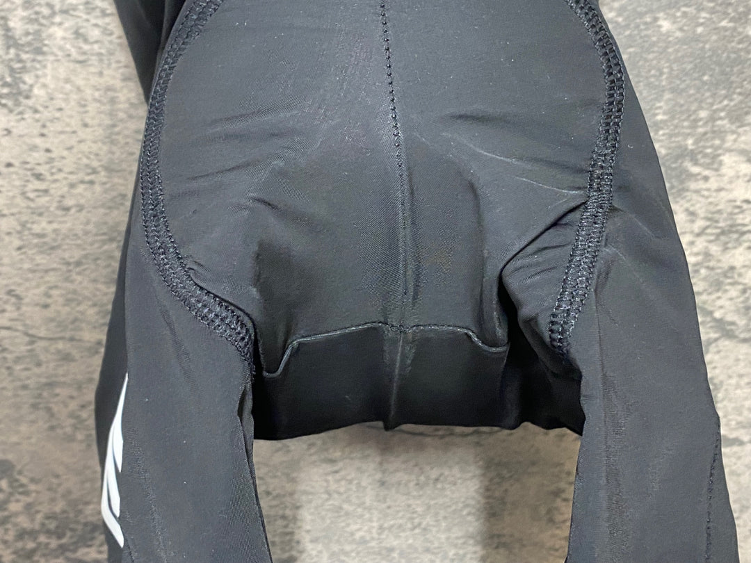 KH482 アディダス adidas ビブショーツ USサイズS 黒白 ※タグカット