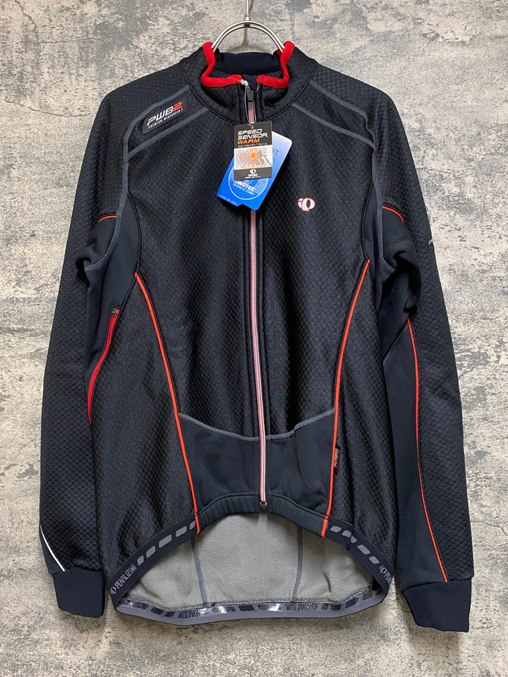 JP707 パールイズミ PEARL iZUMi 長袖 サイクルジャケット 黒 赤 L 裏起毛