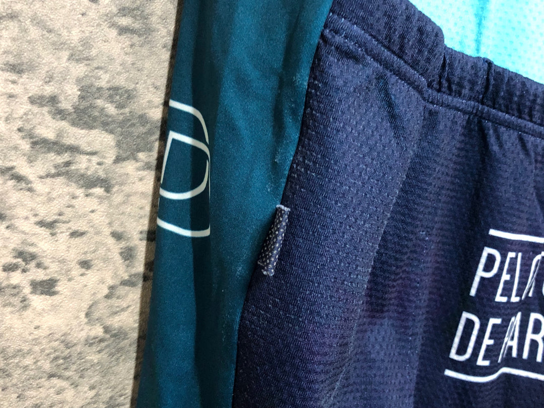 JV919 プロトンドパリ Peloton de Paris 半袖 サイクルジャージ ネイビー グリーン L
