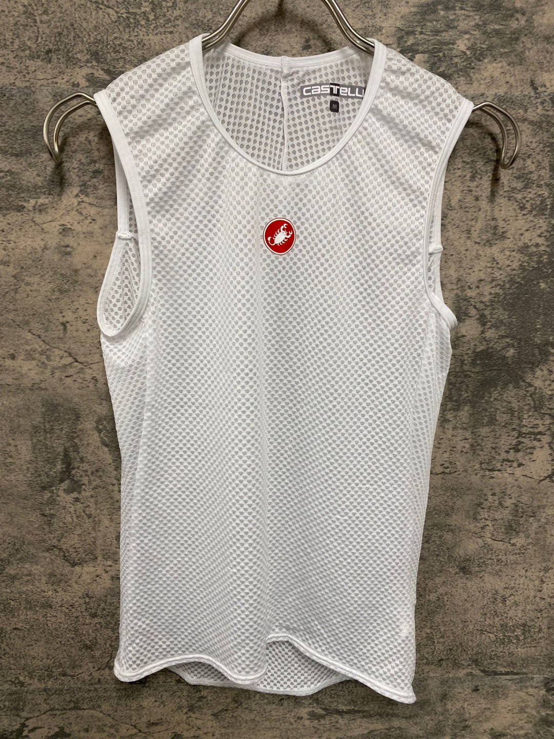 JV732 カステリ CASTELLI メッシュ ベースレイヤー インナー ノースリーブ 白 M