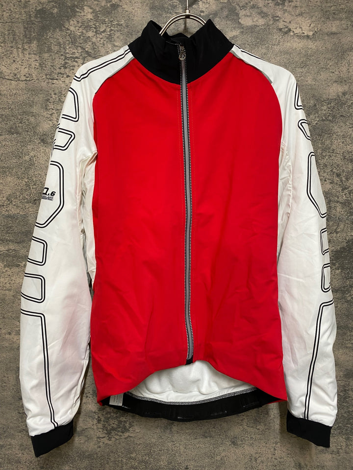JP395 アソス ASSOS iJ.SHaq.6 UNO WINTER INSULATOR JACKET 長袖 サイクルジャケット 赤 白 黒 M 裏起毛