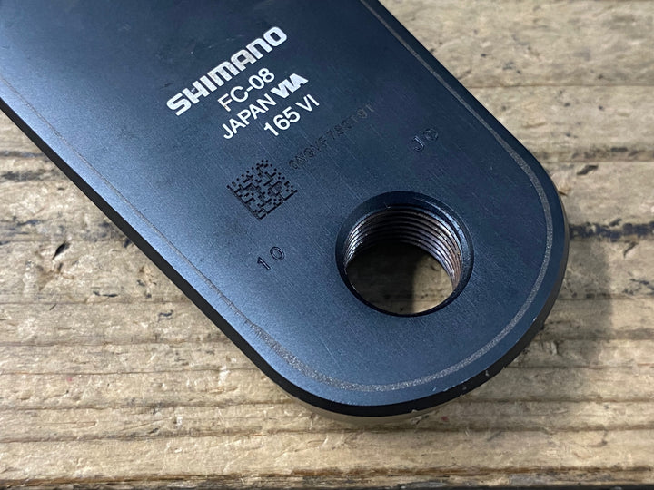 JU387 シマノ SHIMANO FC-08 クランクセット 52/36T 165mm 2x11s 4iiii PRECISION 3+ POWER METER 動作確認済み
