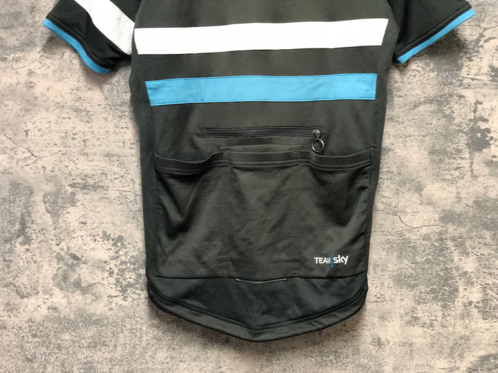 JZ507 ラファ RAPHA TRAINING BREVET JERSEY 半袖 サイクルジャージ S 黒 TEAM SKY