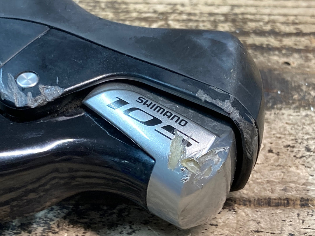 JO118 シマノ SHIMANO 105 ST-5800 STIレバー 2x11S ※左固定部にクラックの為ジャンク