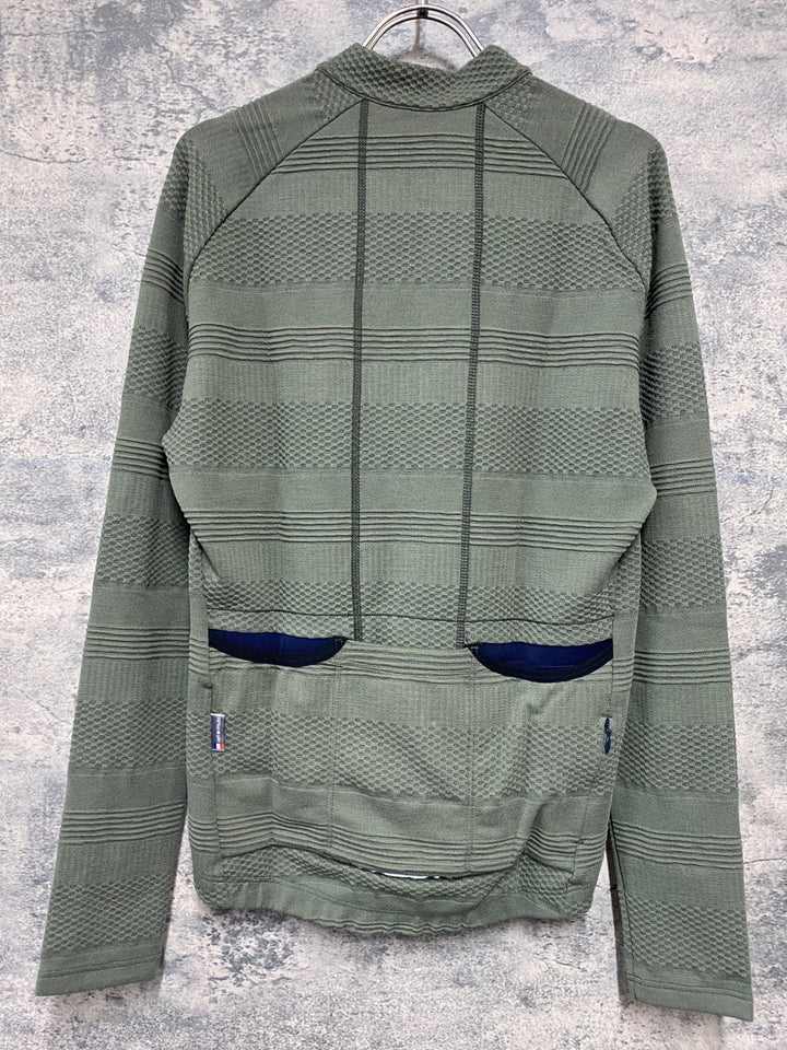 KD391 カフェドシクリステ Cafe du Cycliste Corinne 長袖 サイクルジャージ カーキ M