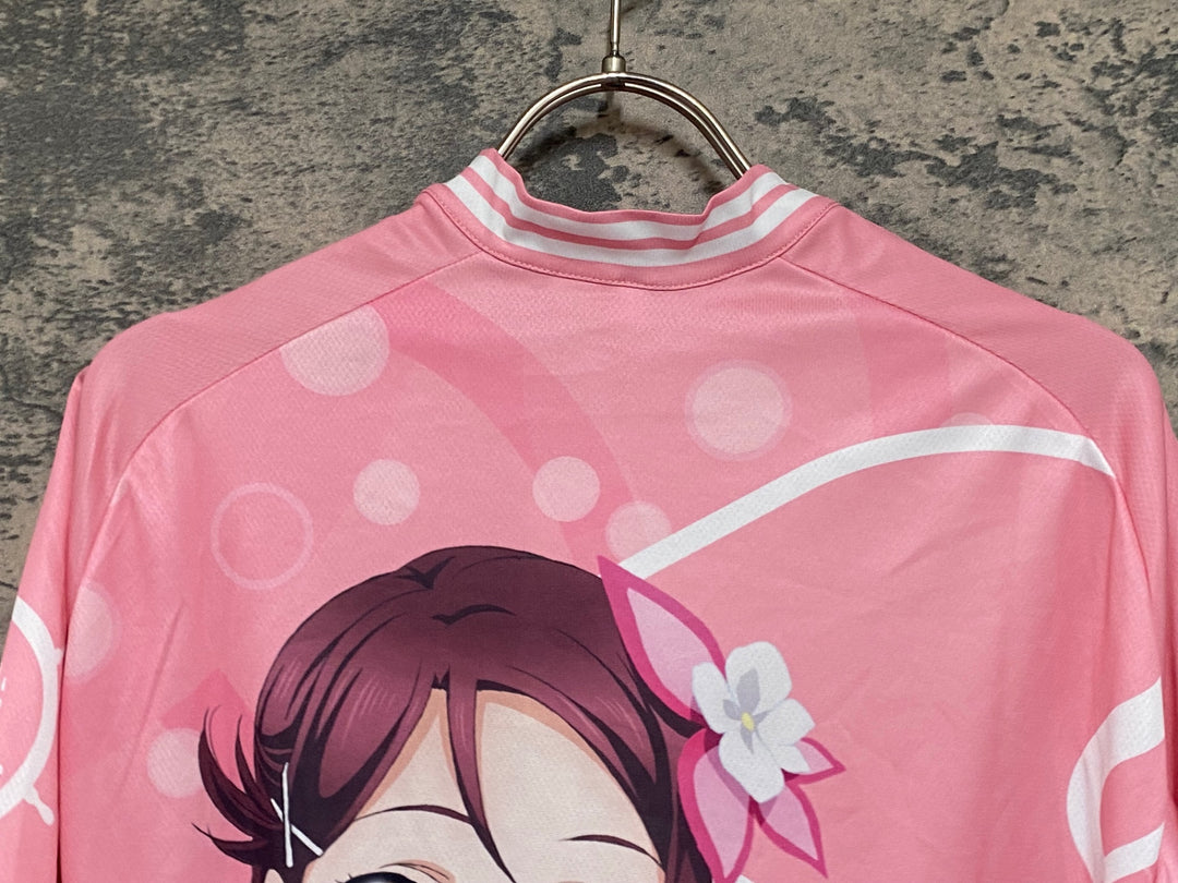 KG886 アウローラ AURORA 半袖 サイクルジャージ 白 ピンク L ラブライブ! サンシャイン!! 桜内莉子 Ver.
