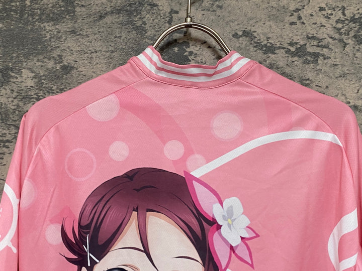 KG886 アウローラ AURORA 半袖 サイクルジャージ 白 ピンク L ラブライブ! サンシャイン!! 桜内莉子 Ver.
