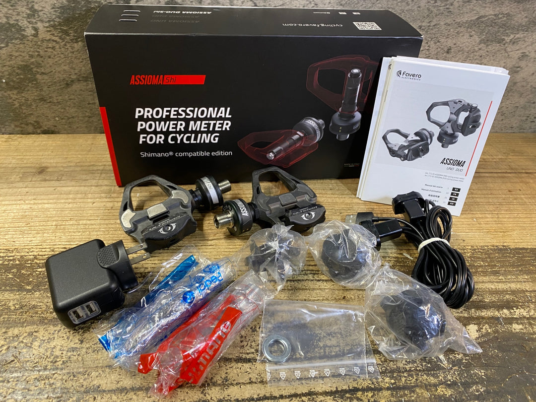 JP285 ファベロ FAVERO アシオマ ASSIOMA DUO-SHI パワーメーター ビンディングペダル PD-R8000 動作確認済