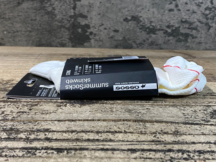 JQ208 アソス assos summerSocks skinweb サイクルソックス 白 2