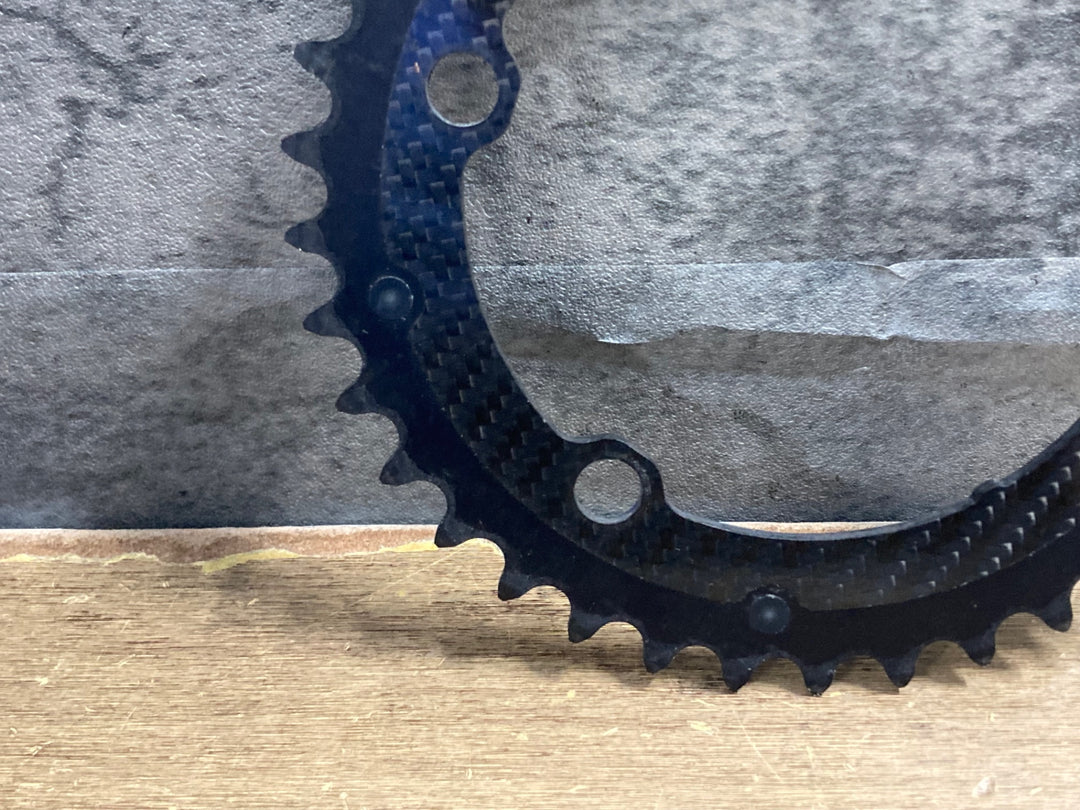 KN571 カーボンティーアイ CARBON-TI X-CarboRing 107PCD X-AXS 4arm インナーチェーンリング 37T