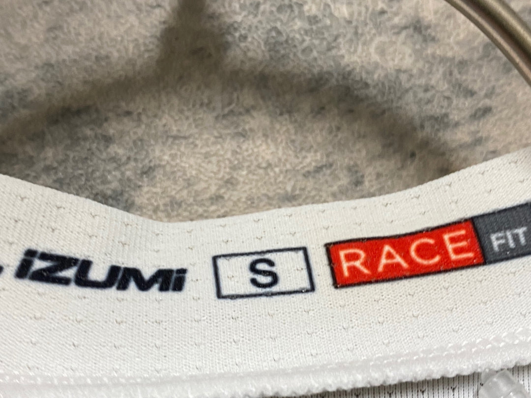 JZ822 パールイズミ PEARL iZUMi RACE FIT 半袖 サイクルジャージ 白 総柄 S